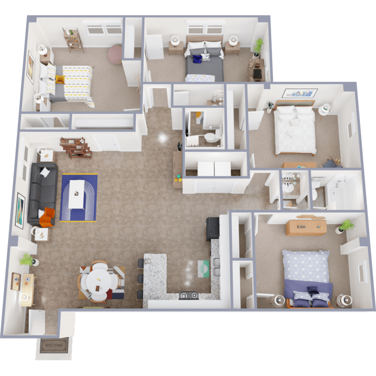 4 Bedroom floor plan