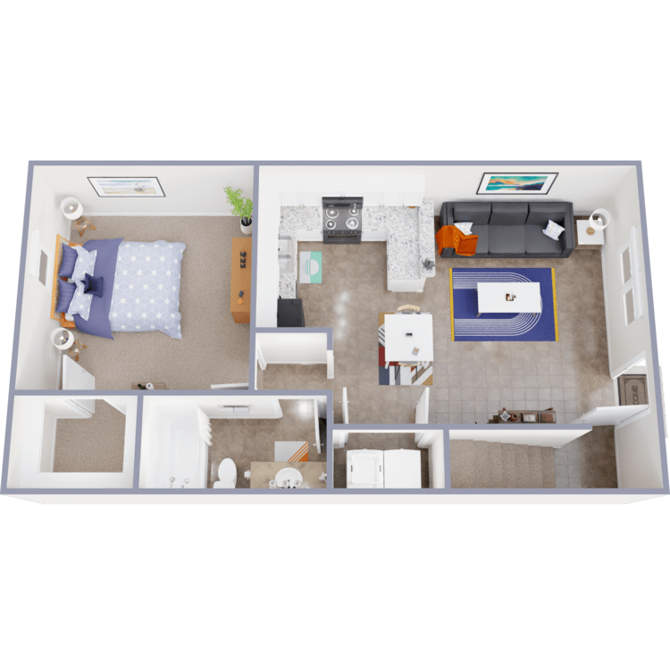 1 Bedroom floor plan